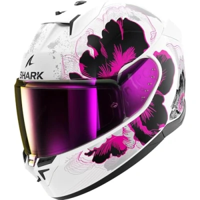 Bild av SHARK HE0926E WVA XS Integralhjälmar vit, rosa, svart Dam ECE 22.06