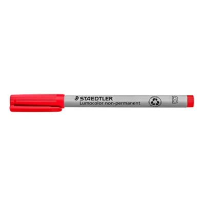 Bild av Staedtler 312 2 Lumocolor Universalstift B Spitze, 1.0 oder 2.5 mm, 10 Stück, rot, Breit (ca. 1,0 2,5 mm)