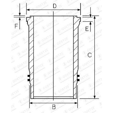 Bild av Cylinderhylsa GOETZE ENGINE 14 450030 00