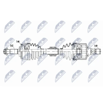 Bild av Drivaxel, framaxel vänster, nissan primera, primera hatchback, kombi, 39101AV611