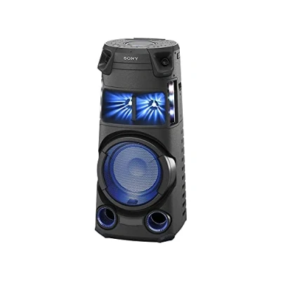 Bild av Sony MHC V43D Bluetooth festhögtalare (One Box HiFi Music System, högtalarbelysning, CD/DVD, HDMI, FM/DAB mottagare, appstyrning), svart, MHCV43D.CEL
