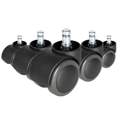 Bild av hjh OFFICE 619030 5 x rullar för hårda golv obromsade 10 mm/50 mm kontorsstolshjul pack, Högkvalitativa hjul utan bromsar som parkett, laminat, klinker eller stengolv, Tillverkad i