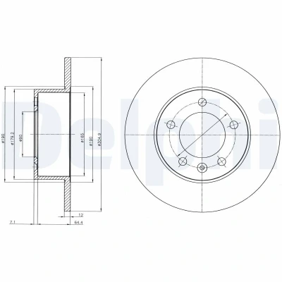 Bild av Bromsskiva DELPHI BG4320