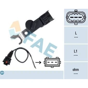 Bild av FAE 79167 Capteur, position d&#039;arbre à cames Capteur du générateur de fréquence OPEL: Calibra A, Astra G CC, Vectra B Berline