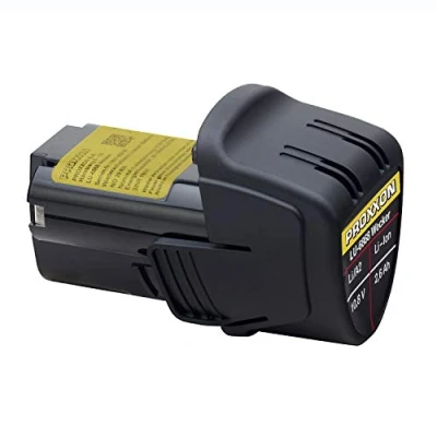 Bild av Proxxon litiumjonbatteri för mikromot enheter (10,8 V, 2,6 Ah, längd 85 mm, ersättningsbatteri med temperaturövervakning) 29896, flerfärgad
