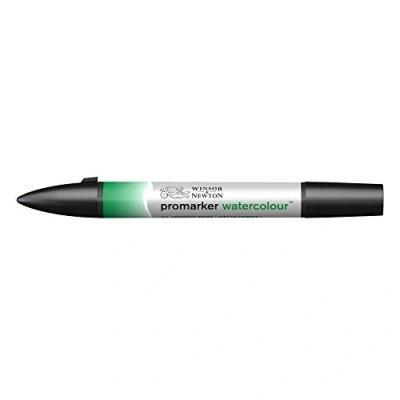 Bild av Winsor &amp; Newton 0201311 akvarellmärkpenna 2 spetsar, pensel och fin spets, ljusäkta, högpigmenterade akvarellfärger för kalligrafi, teckningar hooker&#039;s grön