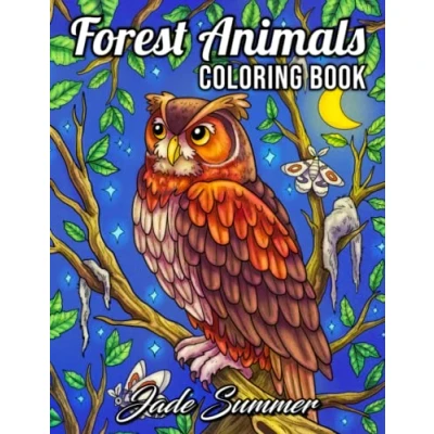 Bild av Forest Animals: An Adult Coloring Book with 50 Adorable Images of Woodland Creatures, Beautiful Flowers, Nature Scenes, and More!