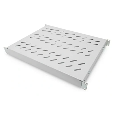 Bild av DIGITUS Hylla Variabelt djup För fast installation 19 tum 1U Lastkapacitet 50 kg nätverksskåp &amp; serverskåp Från 600 mm skåpdjup Grå