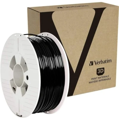 Bild av Verbatim PET G filament 3D tryck, 2,85 mm, 1 kg, polyetentereftalat glykolfilament för materialextrusion, skrivare och penna, av G, svart