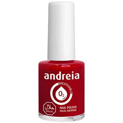 Bild av Andreia Halal Nagellack som andas Vattengenomsläppligt Veganskt och Plågeri fri Färg B17 Röd 10.5 ml