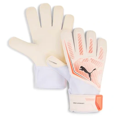 Bild av Puma Ultra PLAY Unisex Målvaktshandskar, Storlek: 8, White/glowing red/black