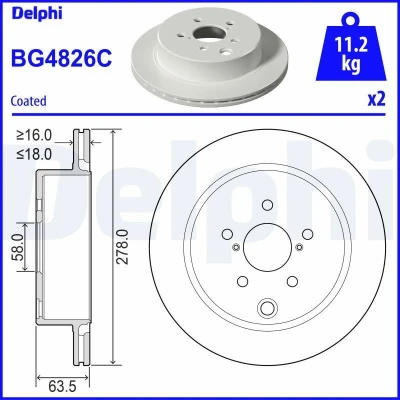 Bild av Bromsskiva DELPHI BG4826C