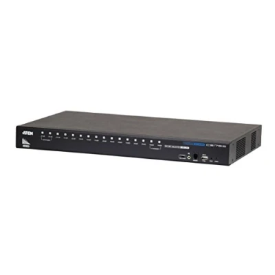 Bild av ATEN CS17916 Omkopplare för tangentbord/video/mus/ljud/USB 16 x KVM/ljud/USB 1 lokal användare skrivbordsmodell, rackmonterbar