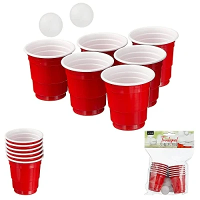 Bild av Cepewa dryckesspel snaps pong 14 delar 2 bollar 12 muggar partyspel Beerpong (1 x ttlg drickspel snapss)