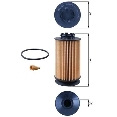 Bild av MAHLE ORIGINAL OX 1175D Filtre à huile Cartouche filtrante FUSO (MITSUBISHI): CANTER, MITSUBISHI: Canter 6.Generation