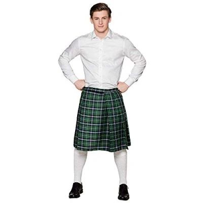 Bild av Boland 81228 Kilt skotsk kjol man Mr Tartan grön med ficka, unisex, en storlek