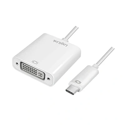 Bild av LogiLink UA0245A USB C (USB 3.2 Gen 1x1) till DVI adapter med integrerad sändare, upplösning 1080P för Windows 8/10, Mac OS X (inklusive MacBook Pro modeller från 2016), Chrome och Android