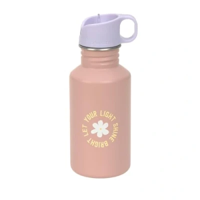 Bild av Ledig drickflaska i rostfritt stål, BPA fri 500 ml, barn, Kita, dagis, läckagesäker med sportdricklås, flaska, mönster, fest, rosa/lila