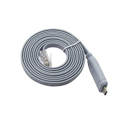 Bild av QiCheng&amp;LYS Cisco konsolkabel 9 stifts DB9 kvinnlig seriell RS232 port till RJ45 hane Cat5 Ethernet LAN övergångskonsolkabelbrytarkabel (USB C 3m)