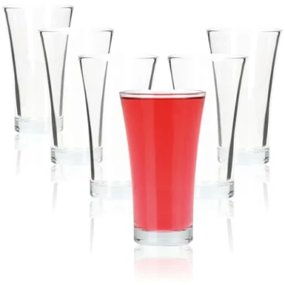Bild av COM FOUR® 6x snapsglas för snaps och sprit 80 ml robust återanvändbar, tål diskmaskin elegant konisk form (klar 80ml)