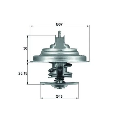Bild av MAHLE ORIGINAL TX 31 92D S Thermostat d&#039;eau 92 67 avec joint d&#039;étanchéite FORD USA: Mustang Mk5 Coupe