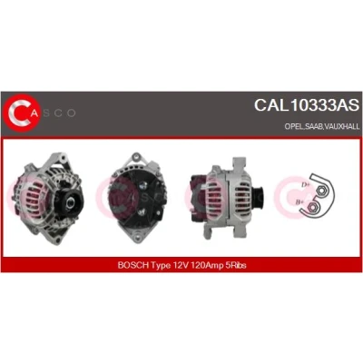 Bild av CASCO CAL10333AS Generator 12V 120A OPEL: Combo C Skåpbil / Kombi, Corsa Hatchback, Vectra Caravan, SAAB: 9 3 Sedan