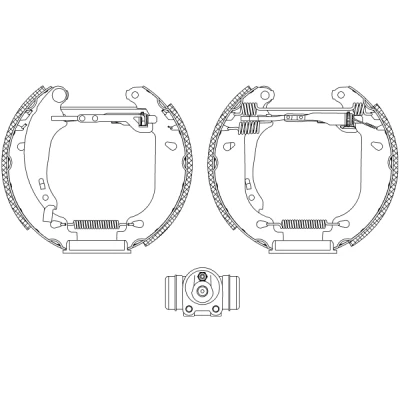 Bild av TEXTAR Shoe Kit Pro 84053800 de freins, freins à tambours avec cylindre roue, élément d&#039;ajustage PEUGEOT: 206 3/5 portes, 206+ portes