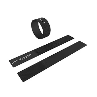 Bild av KabelDirekt 16x Kardborrband 16 cm x 2 återanvändbara (16 stycken, återförslutningsbara kardborrfästen, för att fästa kablar och mycket mer, svarta)