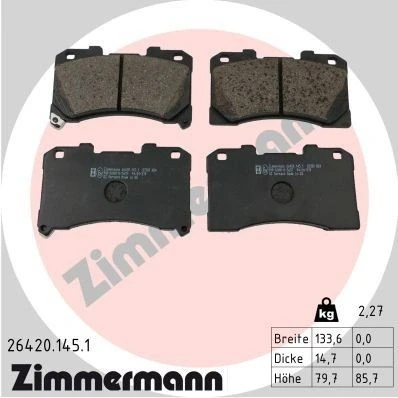 Bild av Bromsbeläggsats, Framaxel, toyota yaris, 04465 52370