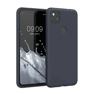 Bild av kwmobile Fodral kompatibelt med Google Pixel 4a mjukt skydd i silikon blåbär