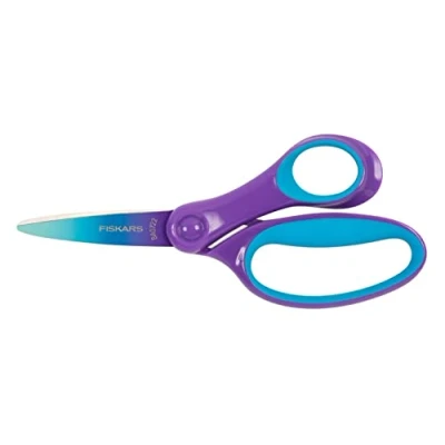 Bild av Fiskars barnsax, sax för äldre barn 8 11 år, högerhänt, SoftGrip, längd: 15 cm, ombré look, lila, 1067852
