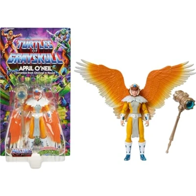 Bild av Masters of the Universe Origins Turtles Grayskull rörliga actionfigurer, Teenage Mutant Ninja &amp; Motu Crossover figurer, HTH19, [Flerfärgad]