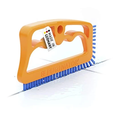 Bild av Fuginator kakelfog borste orange/blå innovativ injekteringsborste för rengöring av leder i badrum, kök och hushåll tar bort mögel ytligt