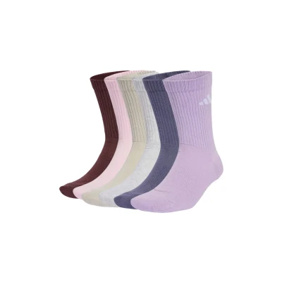 Bild av adidas Performance Newlogocrw 6PACK Träningssockor aurora ruby preloved violet powder plum light grey heather, Storlek: 37 39