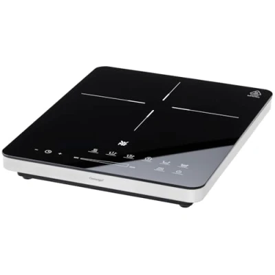 Bild av WMF Kult X enkel induktionshäll (2 200 W, upp till 28 cm, 1 kokfält, 8 prestandasteger, toppdetektering, pekskärm, glaskeramik, timerfunktion)