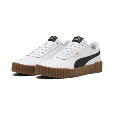 Bild av Puma dam Carina 3.0 sneakers, vit svart, 8.5 UK, 42.5 EU