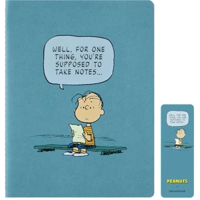 Bild av Moleskine Peanuts Linus Cahier limitierte Ausgabe, XL, liniert, Kartoneinband, Hellblau