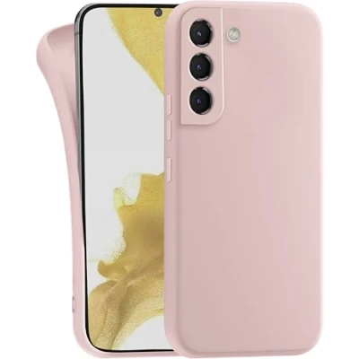 Bild av MyGadget fodral kompatibelt med Samsung Galaxy S22 Plus robust mobiltelefonfodral TPU smalt silikonfodral baksida skydd reptåligt skyddsfodral matt rosa