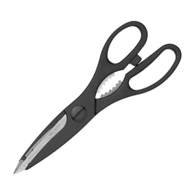 Bild av Kitchen Craft Fyrsidig kökssaxflasköppnare, rostfritt stål, svart, 21,3 x 7,3 1,1 cm
