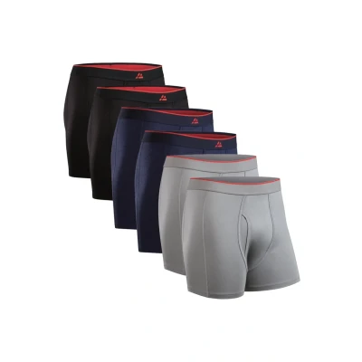 Bild av Danish Endurance 6 PACK Ultrasoft WITH FLY Boxershorts, Storlek: Large, Black\grey\navy blue