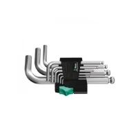 Bild av Wera l key set 950 pks/9 sm n metric chrome plated 9 pieces