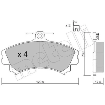 Bild av Bromsbeläggsats, Framaxel, mitsubishi colt vi, czc cabriolet smart forfour, 4544200920, 4605A734, MR977117