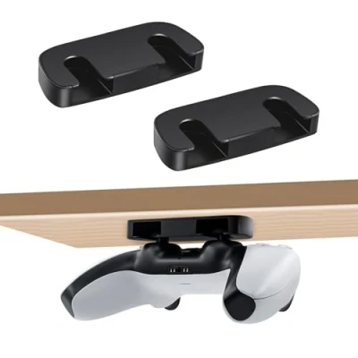 Bild av Tolesum 2PCS Stöd för PS5 Kommando, Stand Under Desk PS4 kontroll, Bordsstativ spelkontroll med stark självhäftande tejp PS4/PS5 Controller Tillbehör