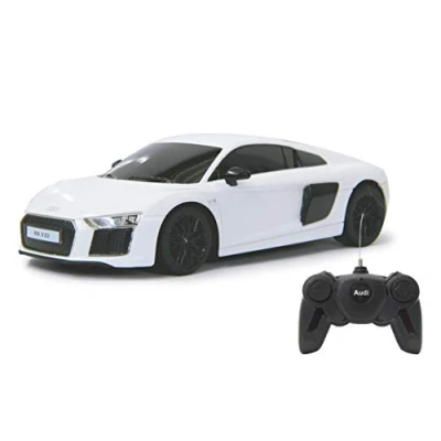 Bild av Audi R8 2015 1:24 2,4 GHz officiellt licenserad, ca 1 timmes restid vid 9 km/h, perfekt återbildade detaljer, högkvalitativt utförande, vit