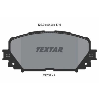 Bild av TEXTAR 2470801 Jeu de plaquettes frein non préparé pour indicateur d&#039;usure TOYOTA: Yaris II 3/5 portes, III Verso S