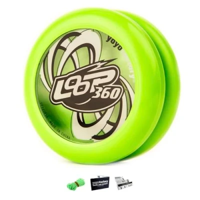 Bild av Yoyo Factory LOOP 360 Professional Looping Yo With ball Bearing &amp; Spare string GREEN (modern spinning yoyo, high speed steel bearing, and tips included)