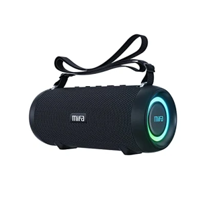 Bild av MIFA Bärbar Bluetooth högtalare 60 W, trådlösa RGB lampor, IPX7 vattentät festhögtalare med låda, HD basljud, 30H speltid, TF kort, USB flashenhet, aux in, Typ C laddning