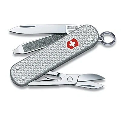 Bild av Victorinox fickkniv Classic Alox (5 funktioner, högkvalitativt skal, blad, nagelfil, sax) silver