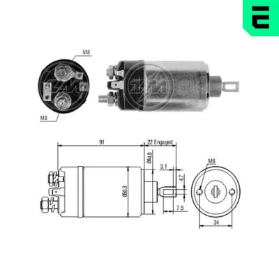 Bild av Magnetswitch, startmotor, vw, 241675, 241889