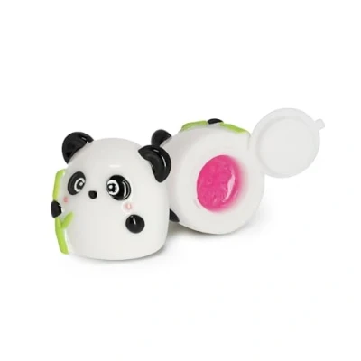 Bild av Legami Magic Kiss läppglans, Lipgloss Panda, läppstift glänsande Doft Bubblegum, 3,5 x 3,8 cm, perfekt för handväska, resor, presentidé